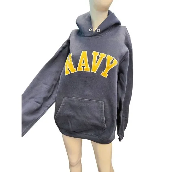 Champion Vintage US Navy Hoodie Pullover Sweatshirt Mens Size XL - Picture 4 of 10
